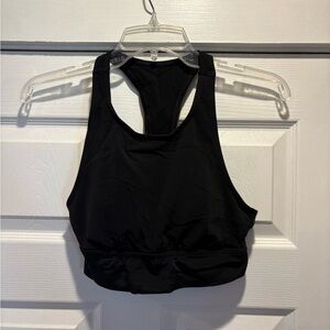 aerie Black Racerback Sports Bra with Supportive Band